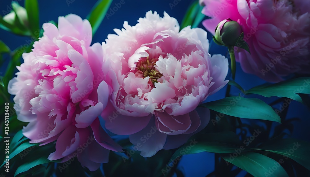 Fototapeta premium Pink Peonies: Twilights Tender Touch