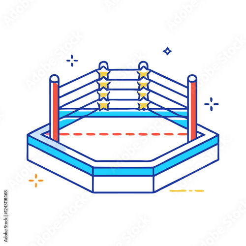 wrestling ring icon, wrestling ring vector illustration-simple illustration of wrestling ring, perfect for wrestling ring logos and icons