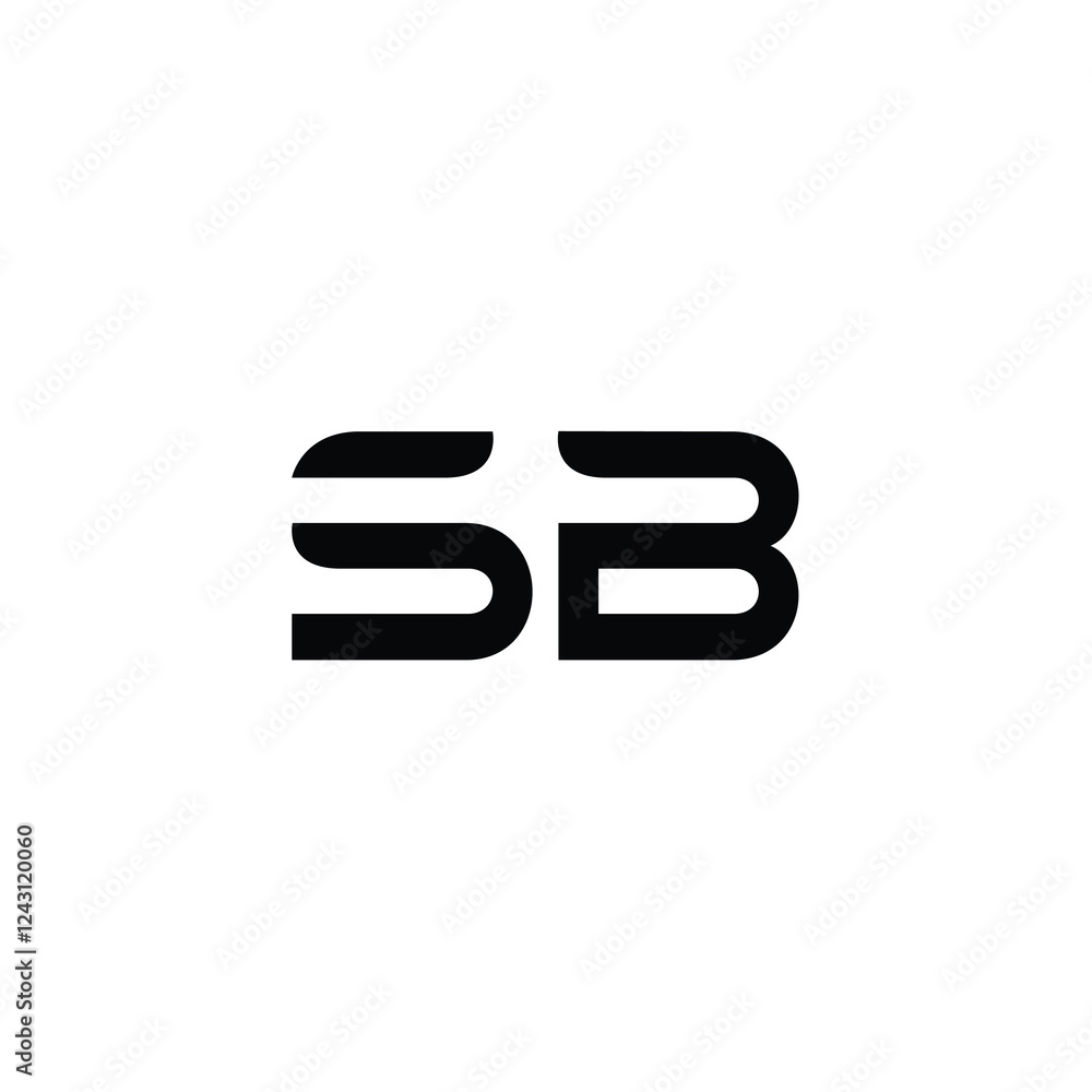 SB monogram logo design letter text name symbol monochrome logotype alphabet character simple logo SB monogram logo design letter text name symbol monochrome logotype alphabet character simple logo