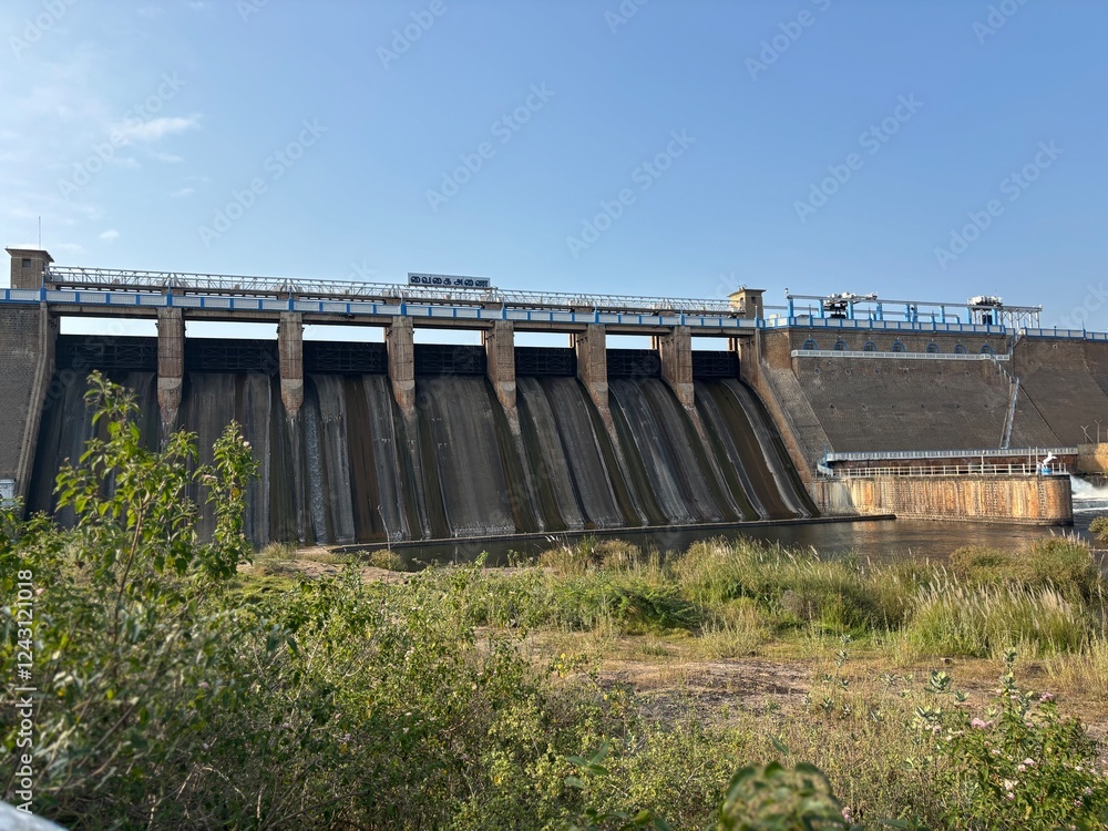 February 05, 2025: Stunning View of Vaigai Dam Across Vaigai River in Theni District, Tamil Nadu. February 05, 2025: Stunning View of Vaigai Dam Across Vaigai River in Theni District, Tamil Nadu.