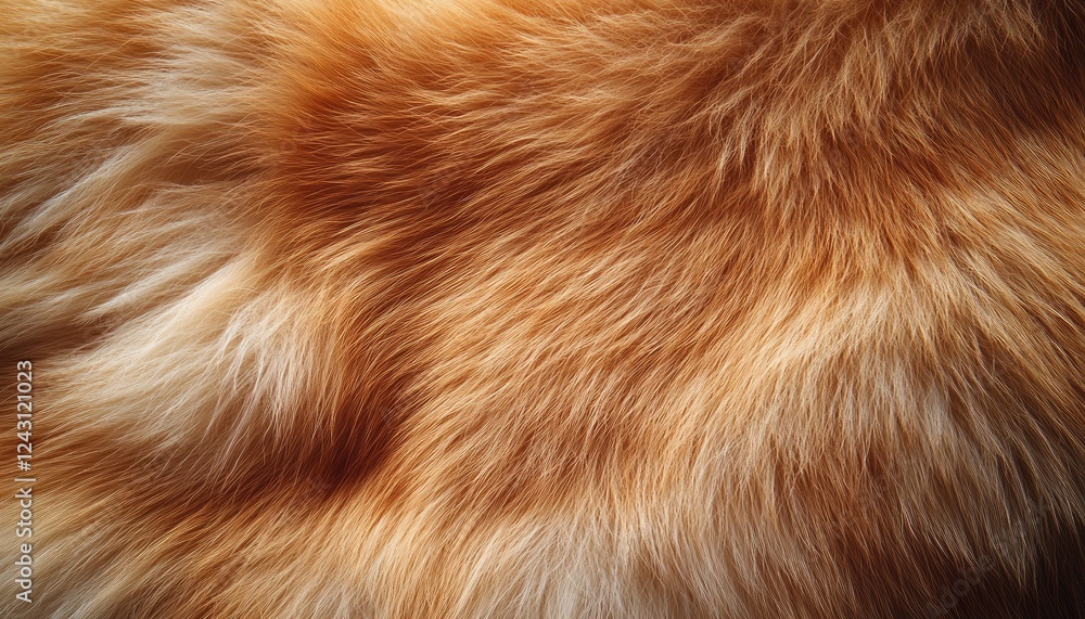 Fototapeta premium Golden Brown Animal Fur Texture Background