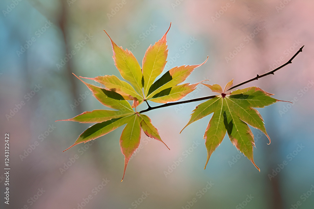 Vibrant Liquidambar leaves showcasing stunning autumn colors in nature. Vibrant Liquidambar leaves showcasing stunning autumn colors in nature.