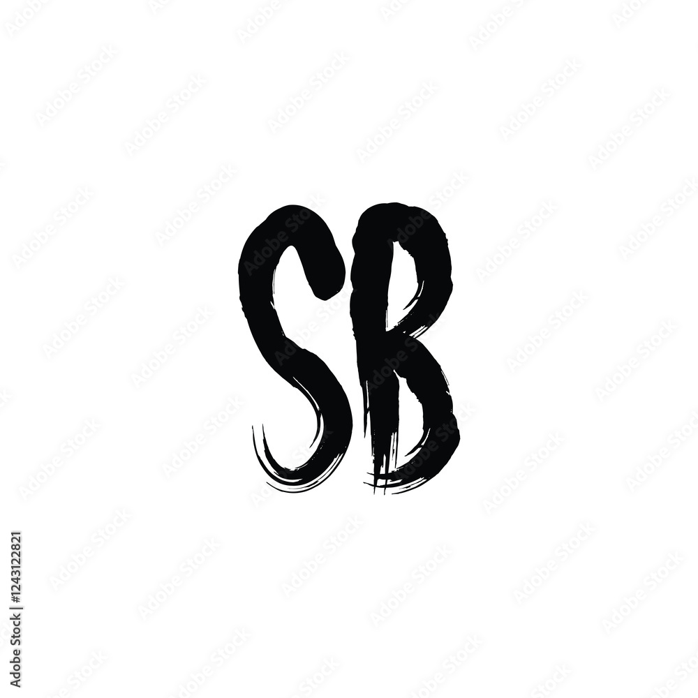 SB monogram logo design letter text name symbol monochrome logotype alphabet character simple logo SB monogram logo design letter text name symbol monochrome logotype alphabet character simple logo