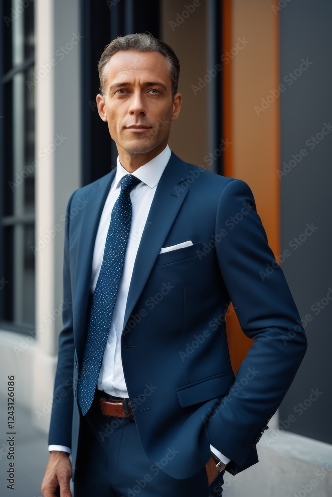 arafed man in a suit and tie standing outside a building arafed man in a suit and tie standing outside a building