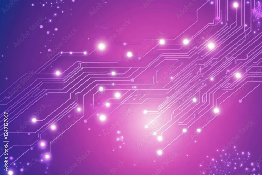 Obraz premium Abstract digital technology background with glowing lines