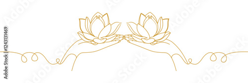 line art hand illustration background with a vesak day