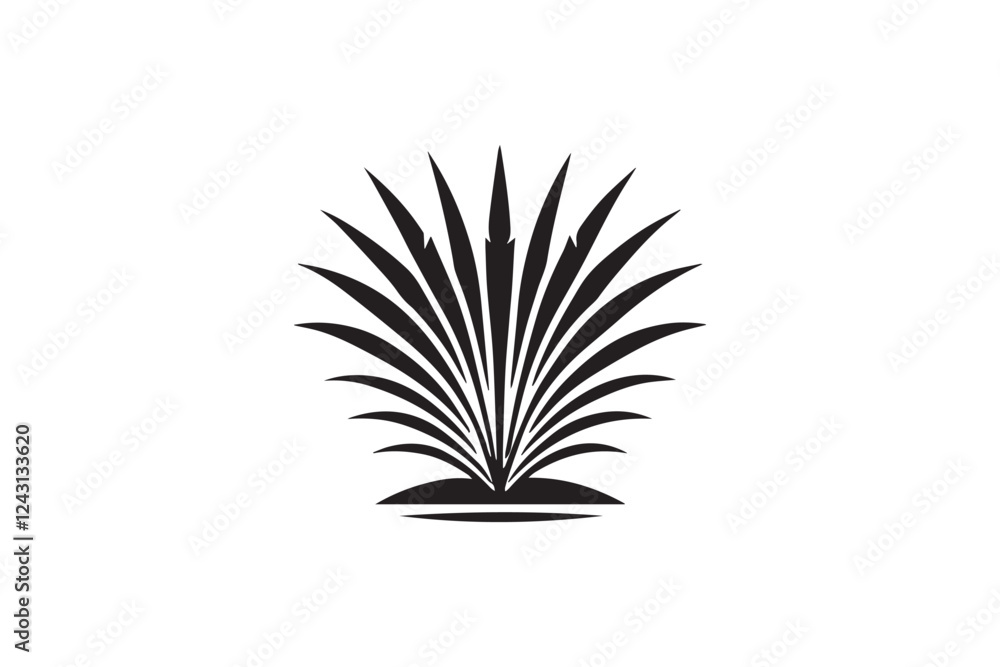 Indoor plant vector silhouette isolated in white background Indoor plant vector silhouette isolated in white background