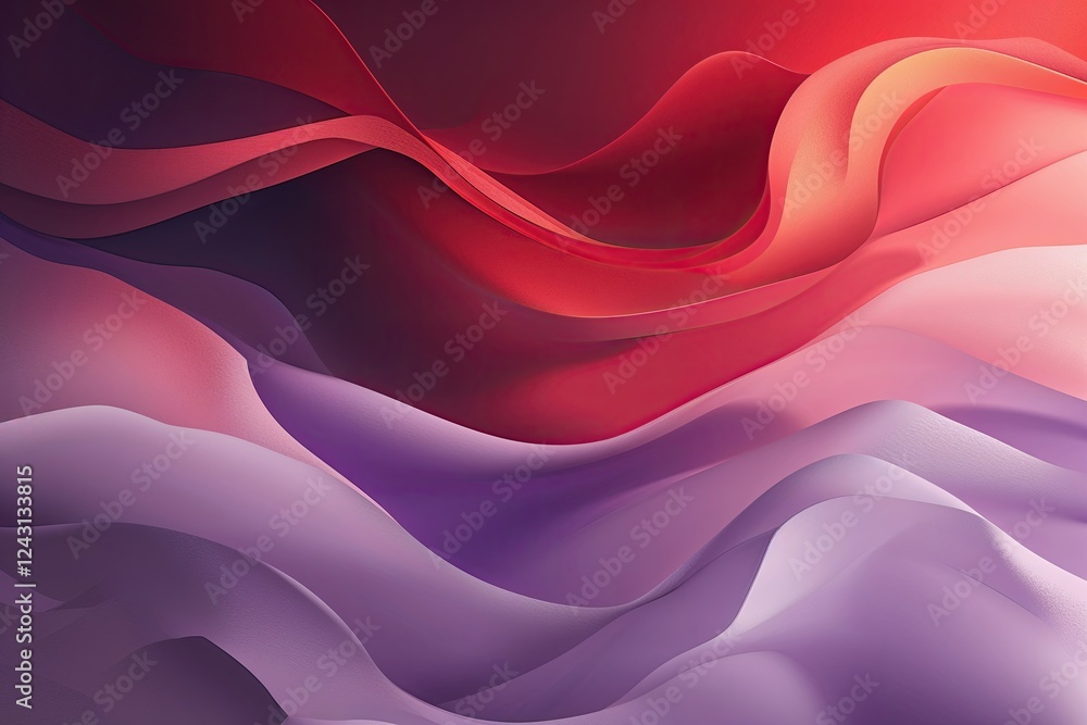 Obraz premium Vibrant Gradient Background from Fiery Red to Soft Lavender with Smooth Texture
