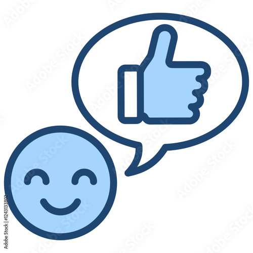 Satisfaction Blue Icon