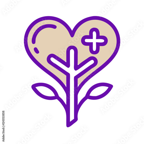 Exploring spiritual practices and psychological well-being through a heart symbol representing self-care