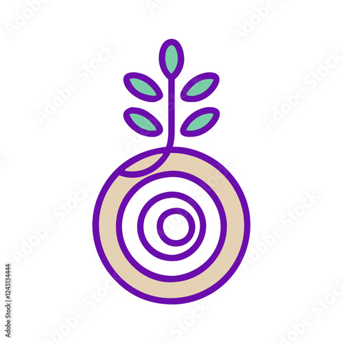 Icon representing spiritual practices and psychology with a spiral symbolizing spiritual awakening and growth