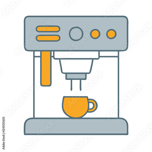 Espresso Machine brewing coffee in modern kitchen setting