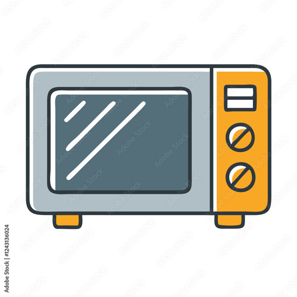 Microwave icon in a minimalist design Microwave icon in a minimalist design