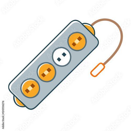Power Strip with multiple outlets and a cord