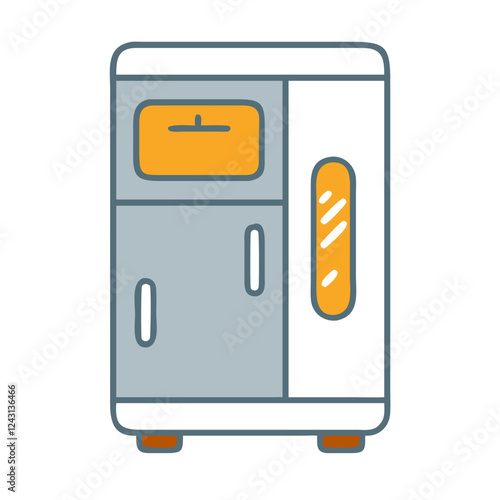 Refrigerator icon in a flat design