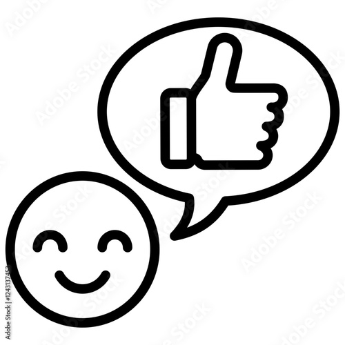 Satisfaction Outline Icon