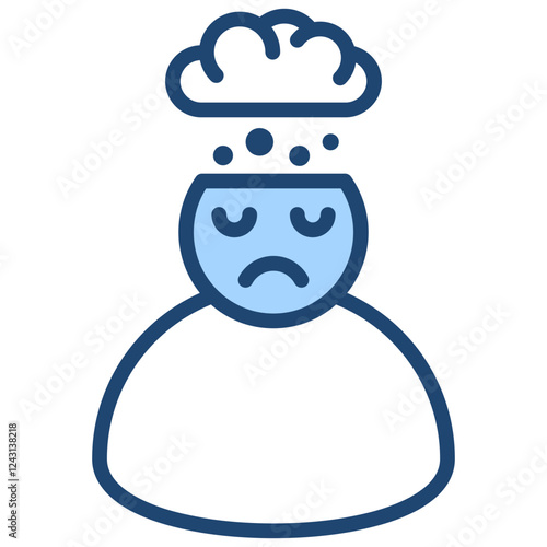 Depression Blue Icon