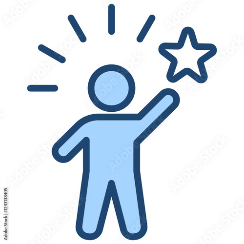 Self Esteem Blue Icon