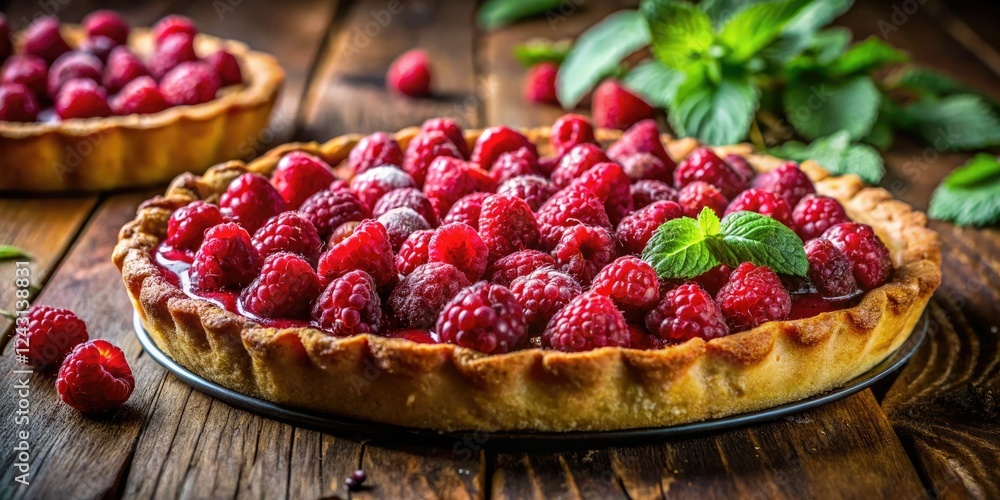 Delicious Raspberry Tart: A Documentary Photography Study of Summer Berries & Pastry Delicious Raspberry Tart: A Documentary Photography Study of Summer Berries & Pastry