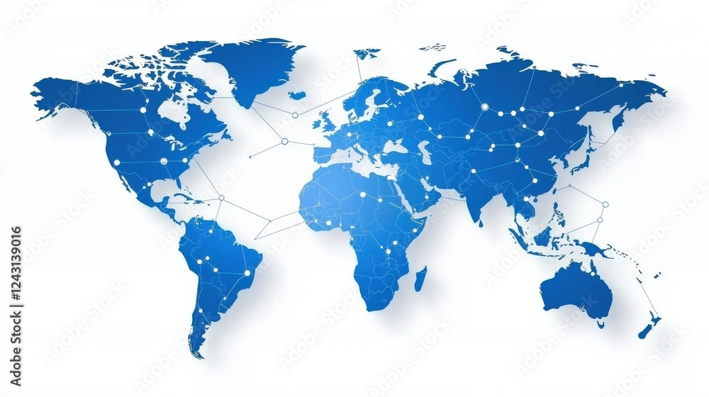 Global connectivity map visualizing internet infrastructure worldwide geographic representation digital art global perspective networking concept Global connectivity map visualizing internet infrastructure worldwide geographic representation digital art global perspective networking concept