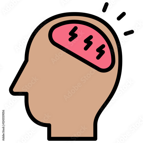 Anxiety Outline Color Icon