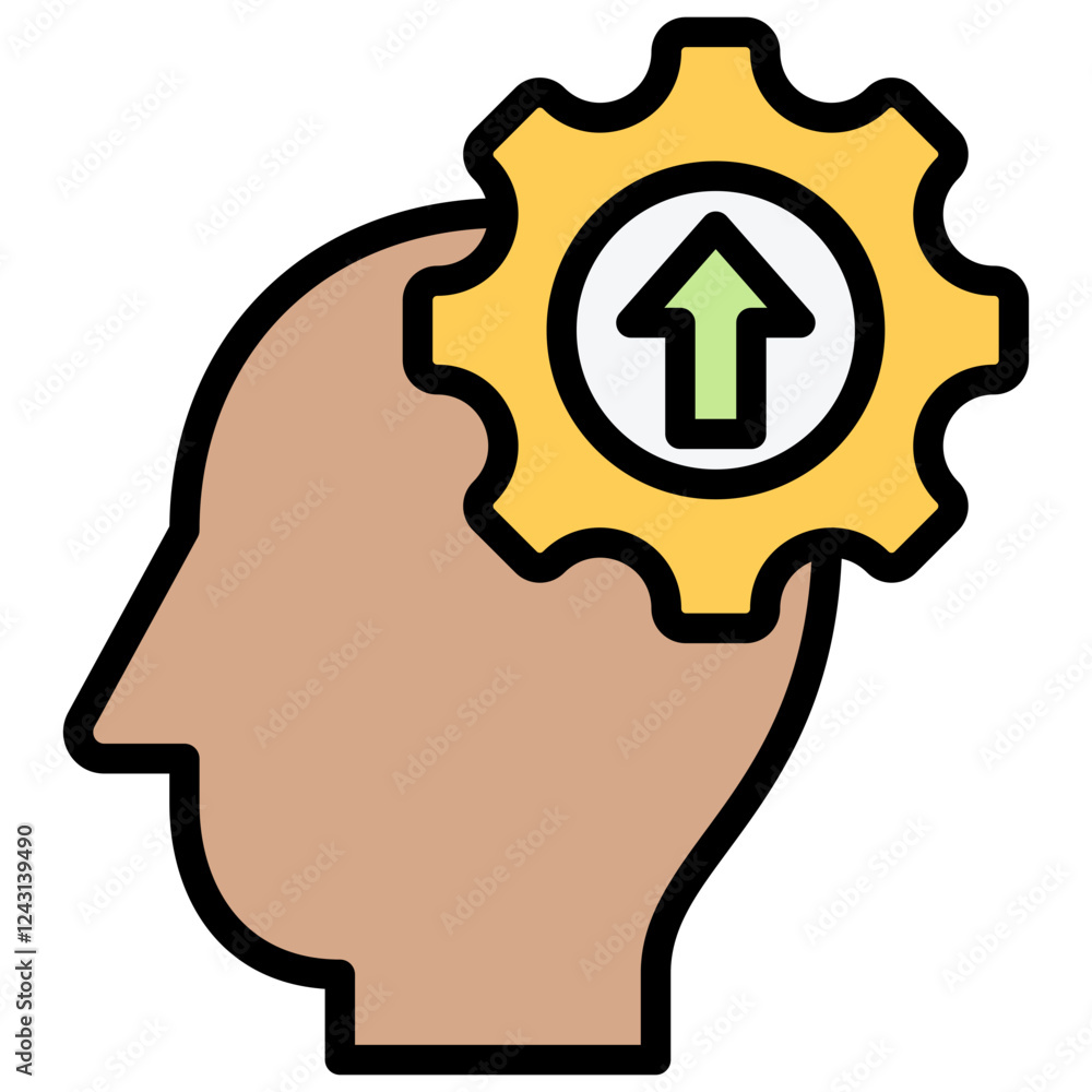 Developmental Psychology Outline Color Icon Developmental Psychology Outline Color Icon