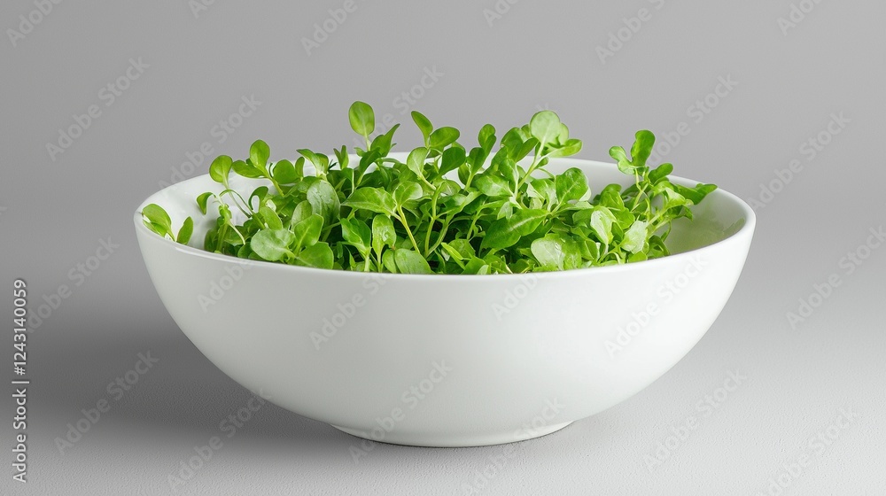 high-resolution photostock of a white bowl with salad greens high-resolution photostock of a white bowl with salad greens
