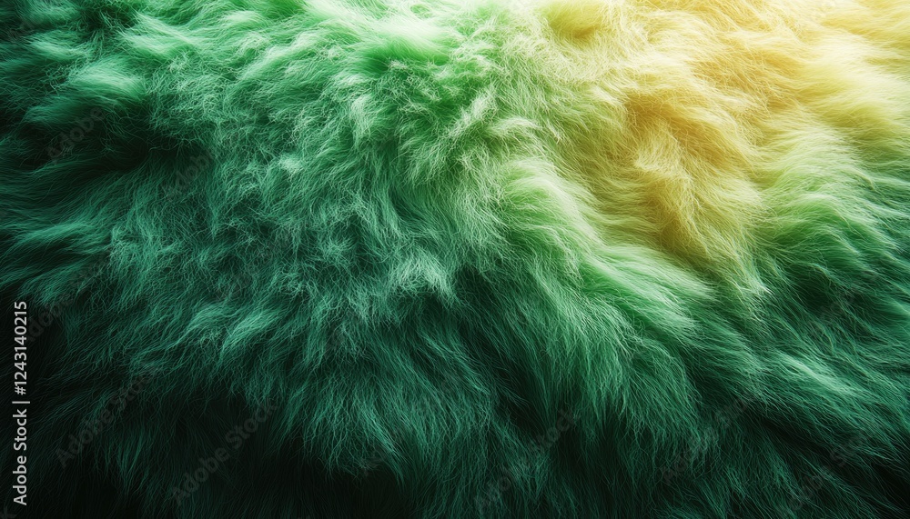 Obraz premium Abstract Green And Yellow Fur Texture Background