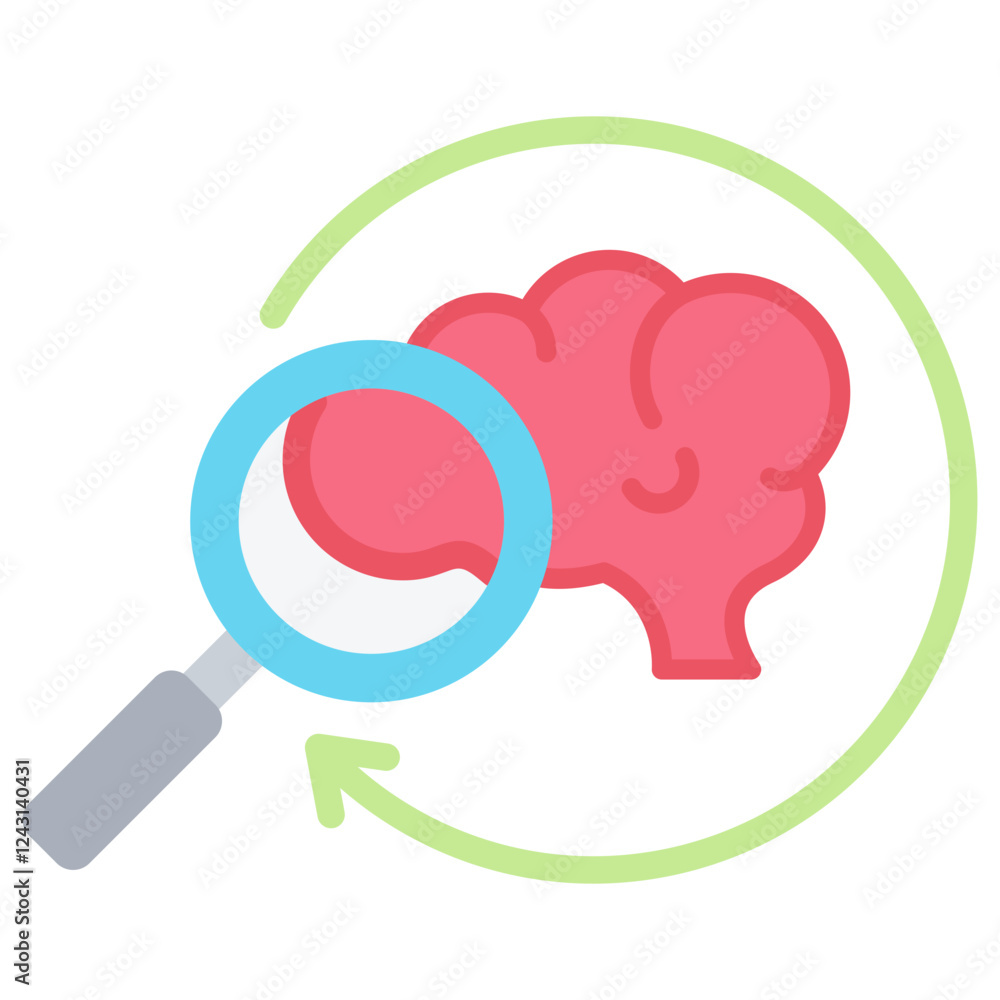 Forensic Psychological Flat Icon Forensic Psychological Flat Icon