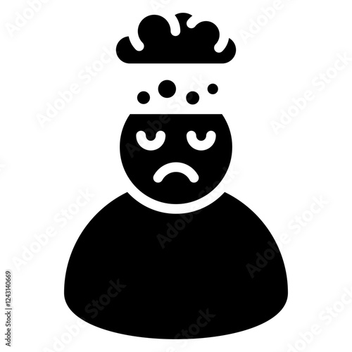 Depression Glyph Icon