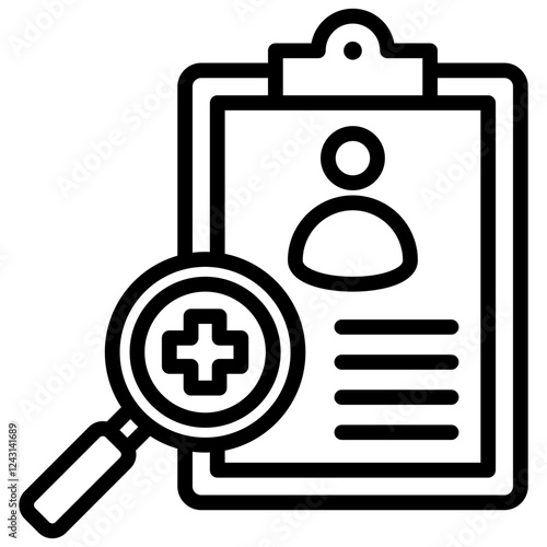 Diagnosis Outline Icon