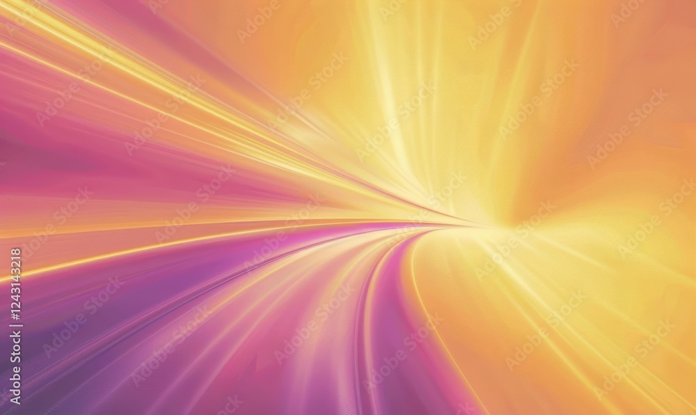 Obraz premium A bright orange and purple line that is curved and has a lot of detail