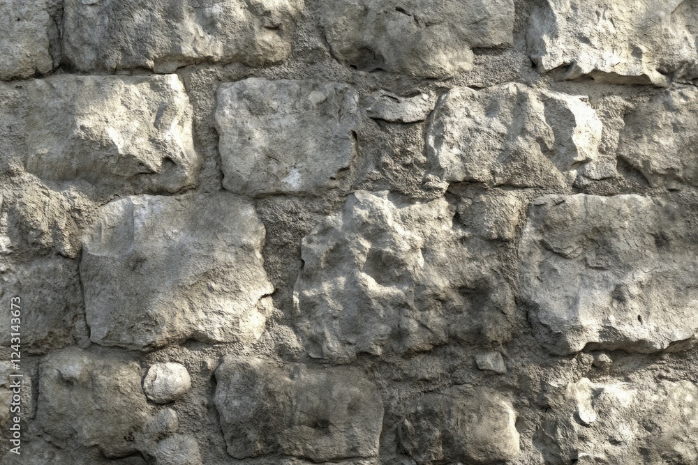 Rustic limestone wall close-up with earthy tones. AI image Rustic limestone wall close-up with earthy tones. AI image