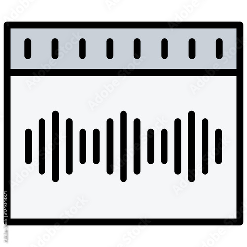 Frequency Outline Color Icon