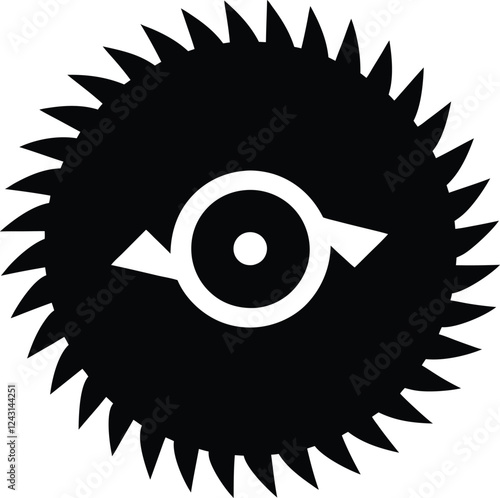 Circular saw silhouette vector illustration design