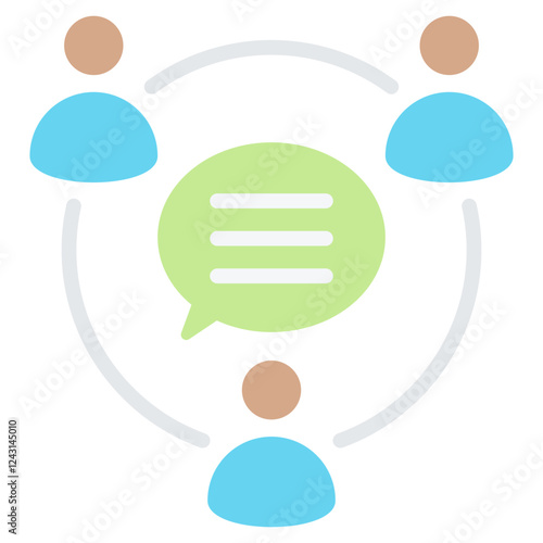Socialization Flat Icon