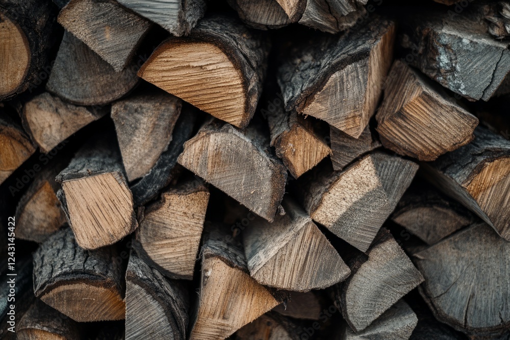 Stacked tree logs with natural texture and details. AI image Stacked tree logs with natural texture and details. AI image