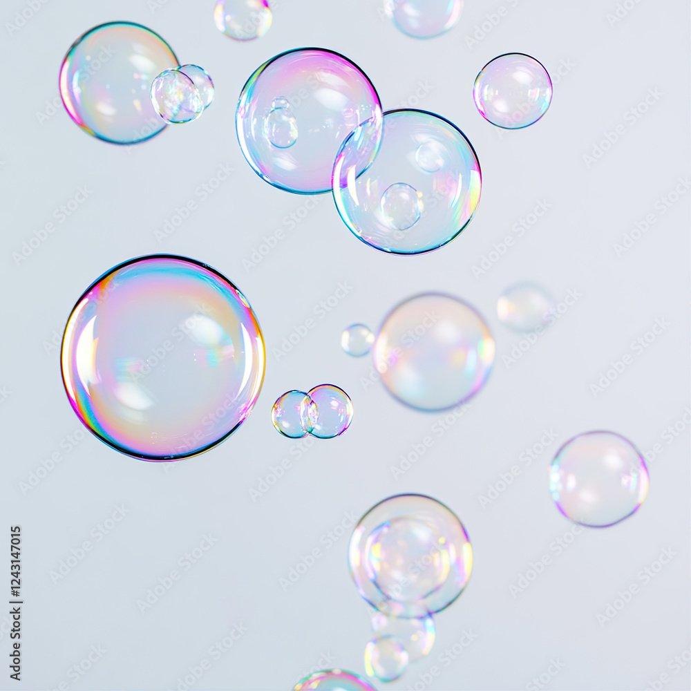 soap bubbles on blue background soap bubbles on blue background