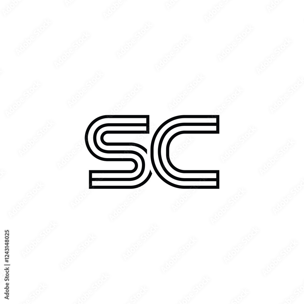 SC monogram logo design letter text name symbol monochrome logotype alphabet character simple logo SC monogram logo design letter text name symbol monochrome logotype alphabet character simple logo