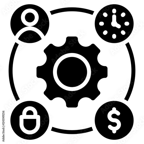 Gig Economy Glyph Icon