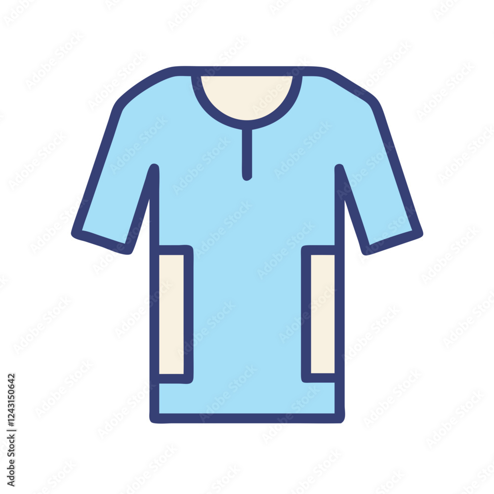 Hospital Gown Icon on White Background Hospital Gown Icon on White Background