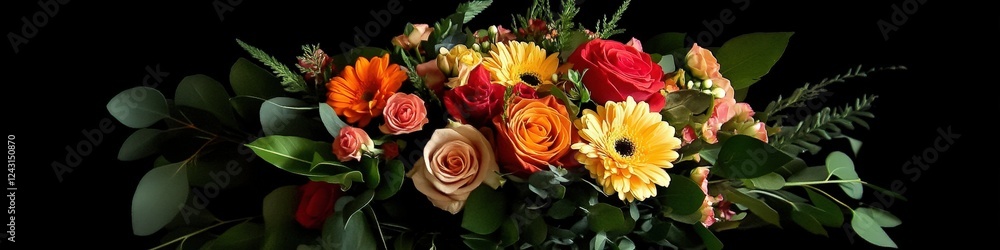 Fototapeta premium bouquet of different flowers. Selective focus
