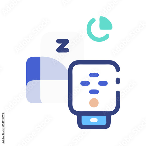 Sleep Tracker Icon displaying a smartphone and nightly data