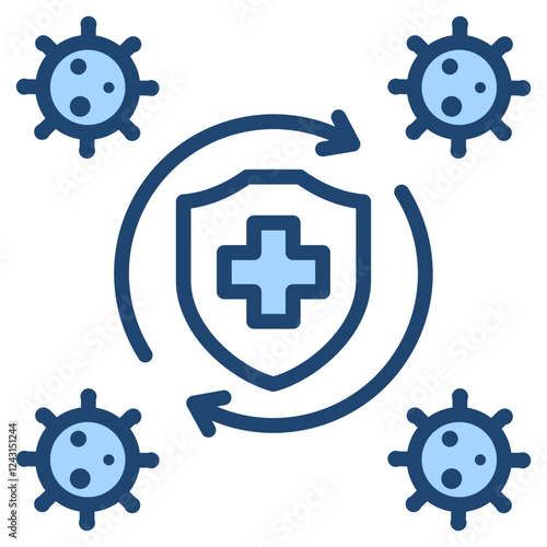 Preventive Medicine Blue Icon