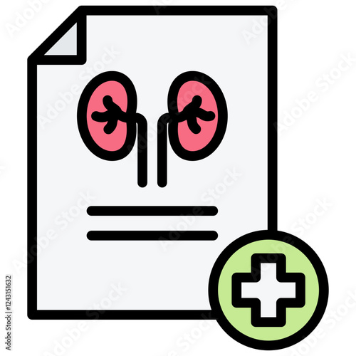 Nephrology Outline Color Icon