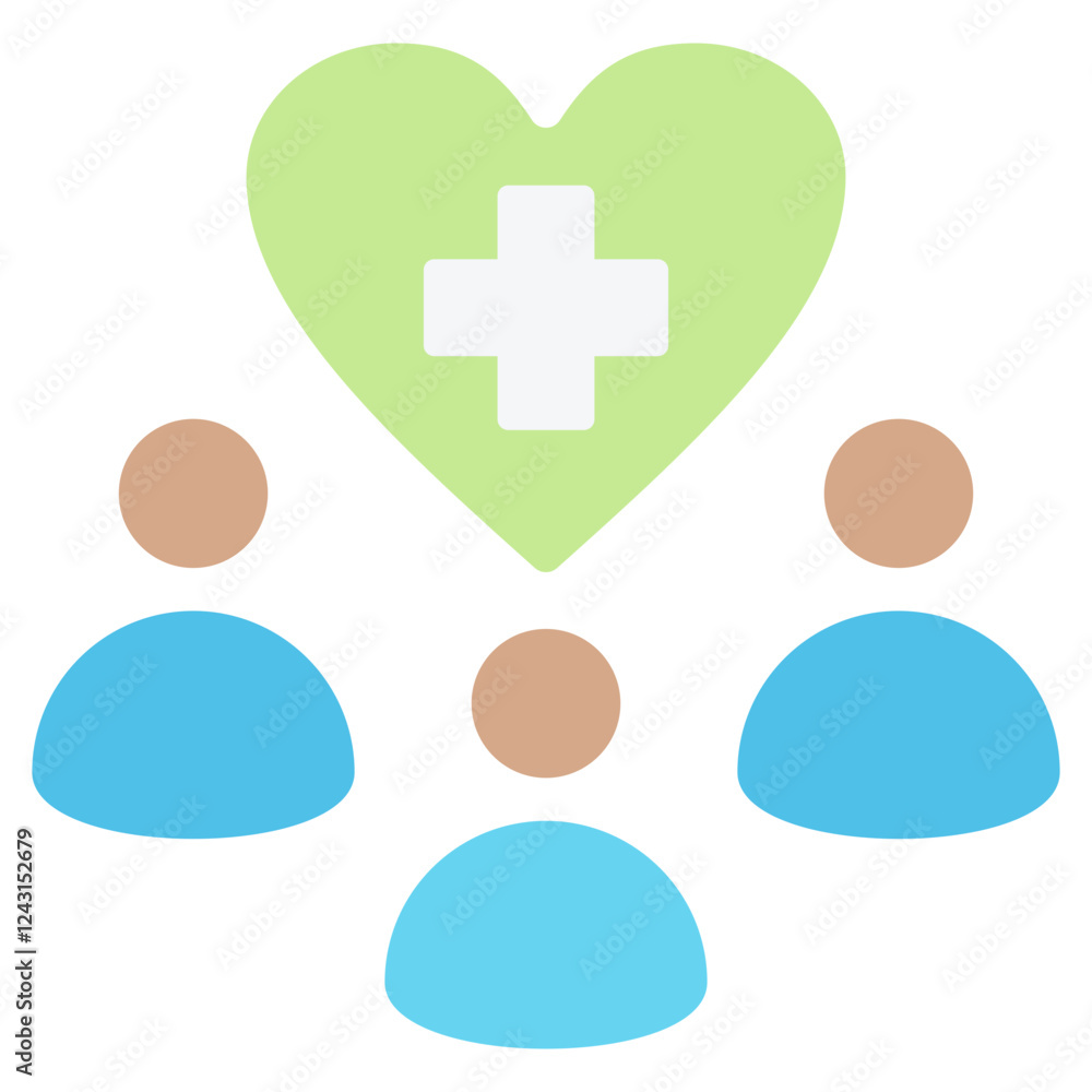 Fototapeta premium Public Health Flat Icon
