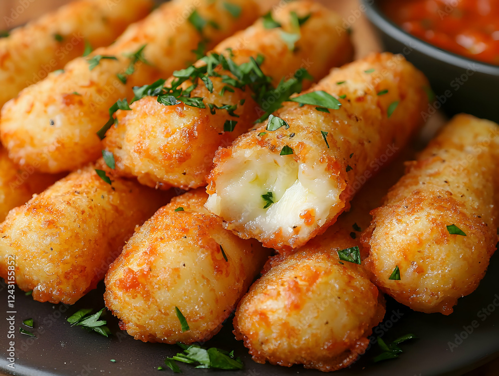 Crispy Fried Cheese Bites, Melted Goodness Crispy Fried Cheese Bites, Melted Goodness
