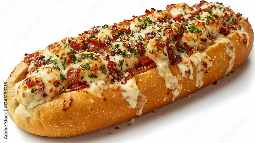 Baked Cheesy Bacon Garlic Bread Recipe Baked Cheesy Bacon Garlic Bread Recipe