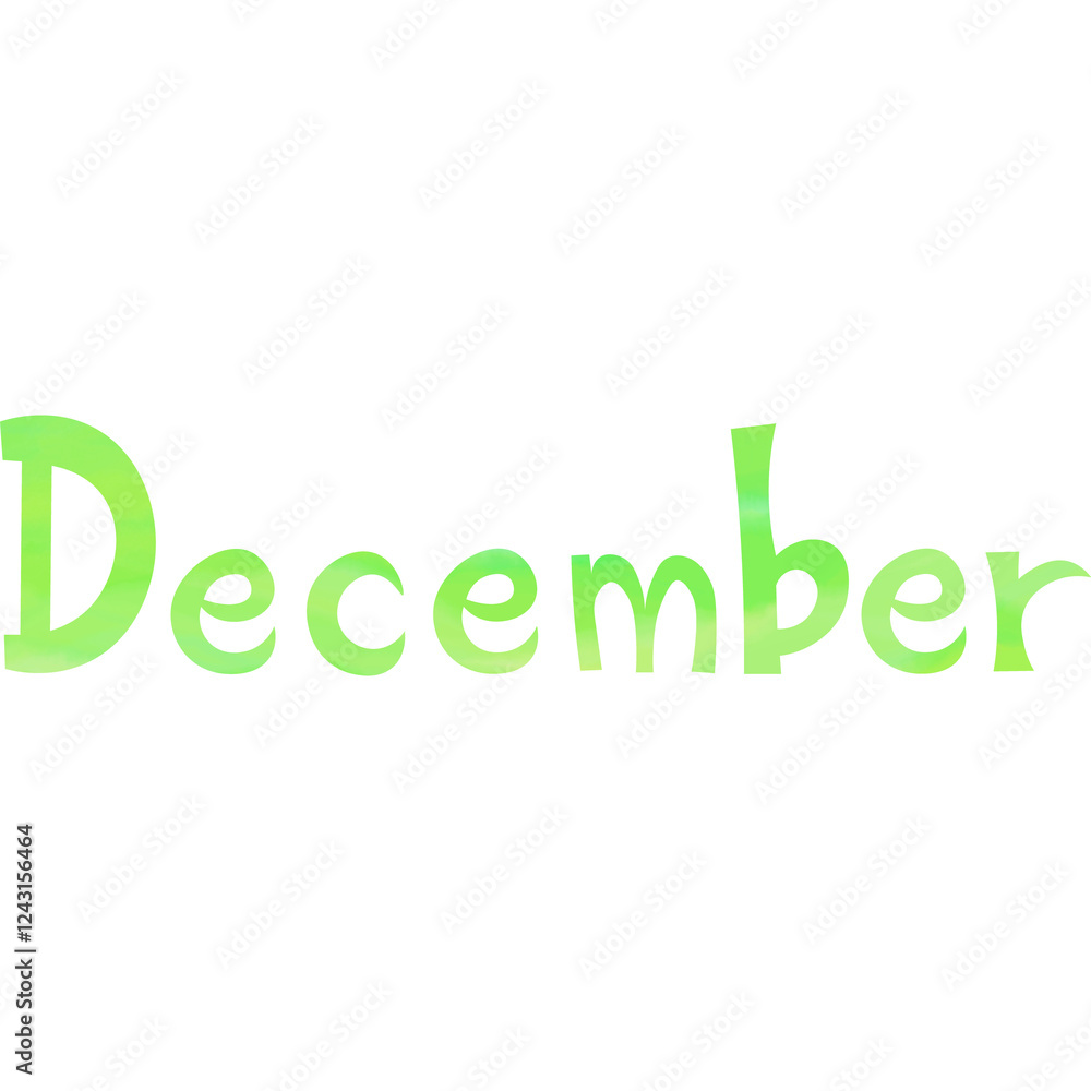 Illustration of an image of a December icon with a beautiful watercolor pattern. Illustration of an image of a December icon with a beautiful watercolor pattern.