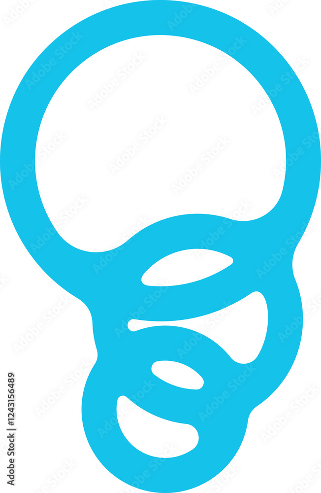 Obraz premium Soap foam cartoon illustration. Blue cloud of bath bubbles of shower gel and shampoo. Piles of liquid suds of detergent for cleaning. Outline